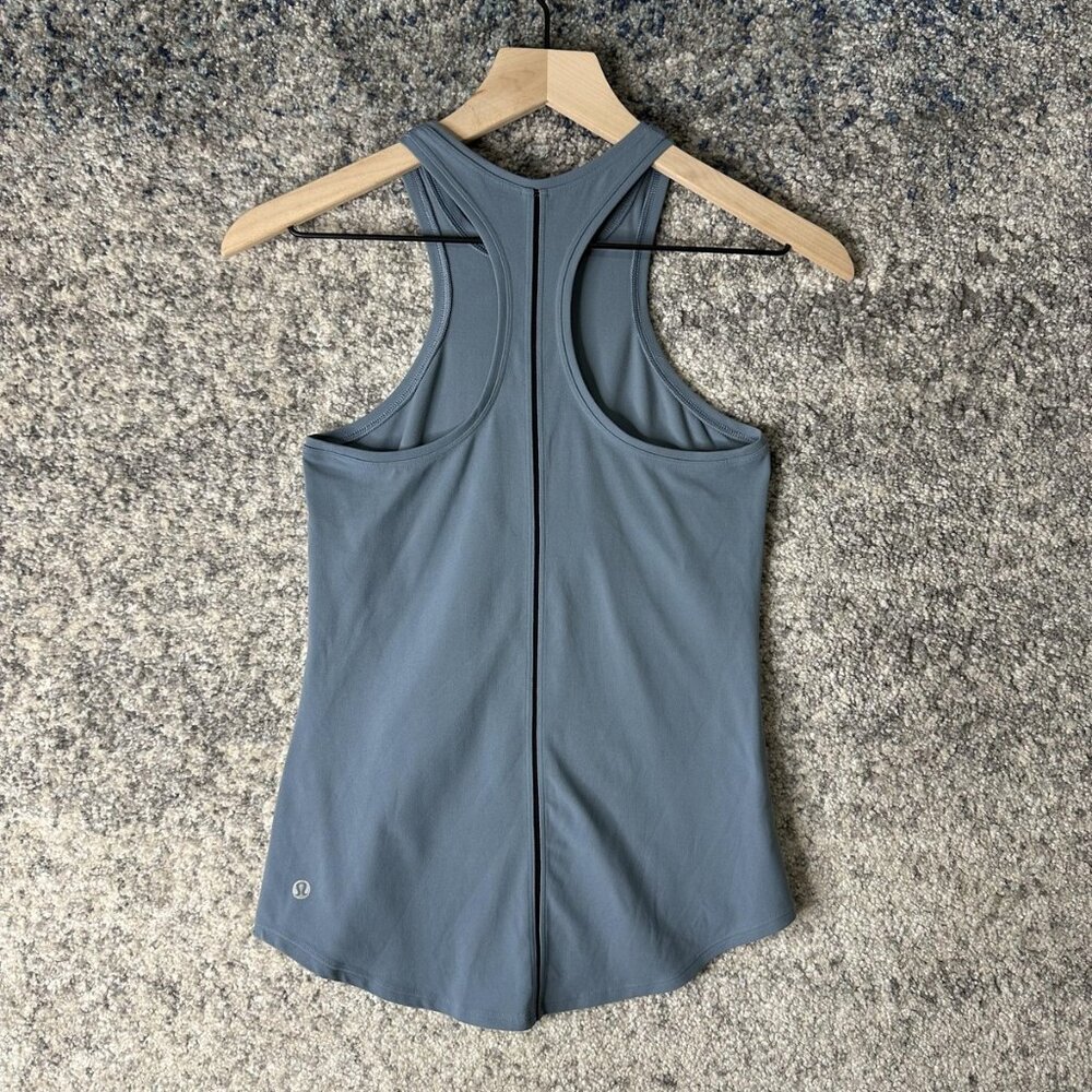 Lululemon Shirt Womens Small Blue Gray Racerback Tank Top Athletic Yoga‎ Workout - Picture 4 of 5